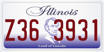 IL license plate Z363931