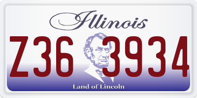 IL license plate Z363934