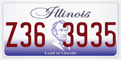 IL license plate Z363935