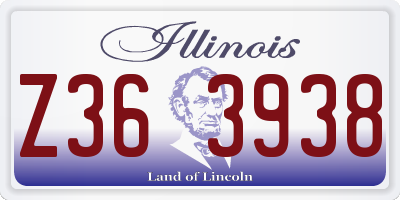 IL license plate Z363938