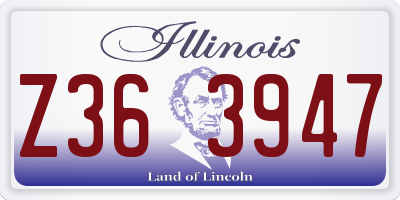 IL license plate Z363947
