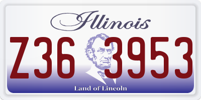 IL license plate Z363953