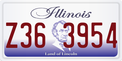 IL license plate Z363954