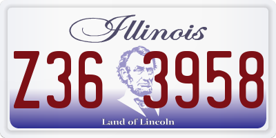 IL license plate Z363958