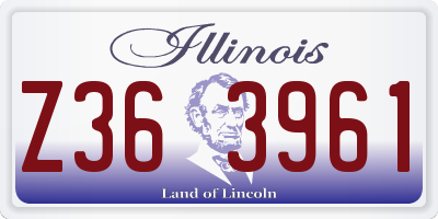IL license plate Z363961