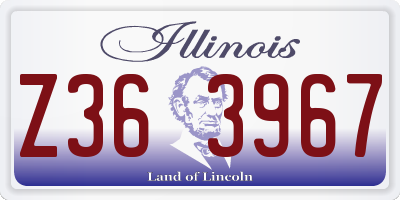 IL license plate Z363967