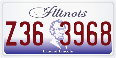 IL license plate Z363968