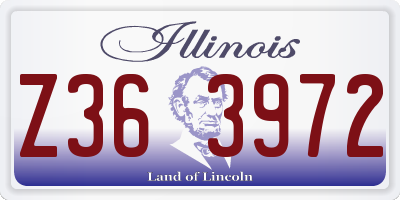 IL license plate Z363972