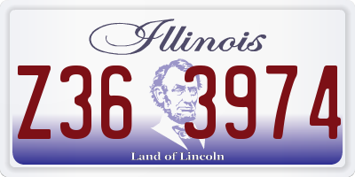 IL license plate Z363974