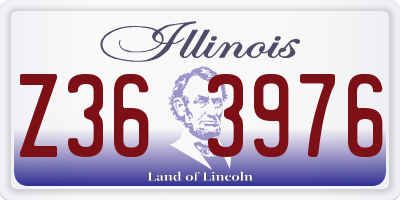 IL license plate Z363976
