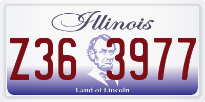 IL license plate Z363977