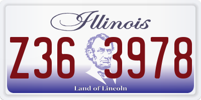 IL license plate Z363978