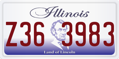 IL license plate Z363983