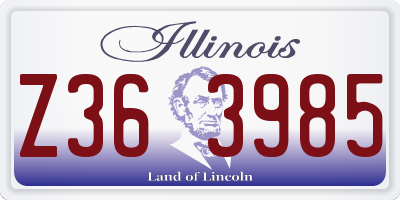 IL license plate Z363985