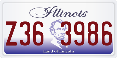 IL license plate Z363986