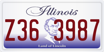 IL license plate Z363987
