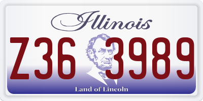 IL license plate Z363989