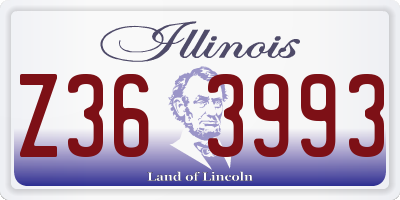 IL license plate Z363993