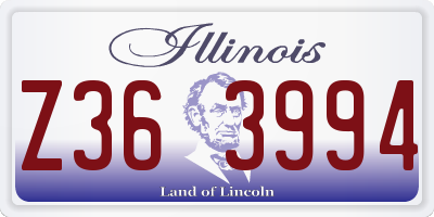 IL license plate Z363994
