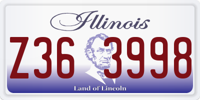 IL license plate Z363998