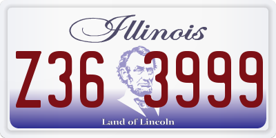 IL license plate Z363999