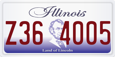 IL license plate Z364005