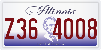 IL license plate Z364008