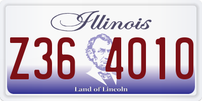 IL license plate Z364010