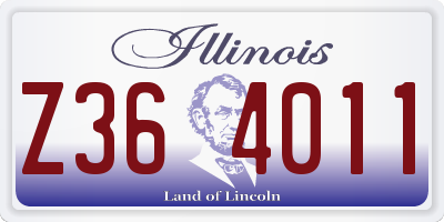 IL license plate Z364011
