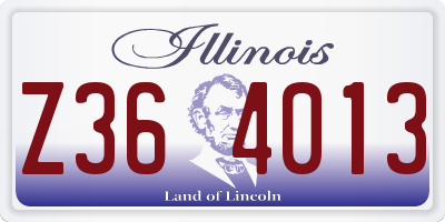 IL license plate Z364013