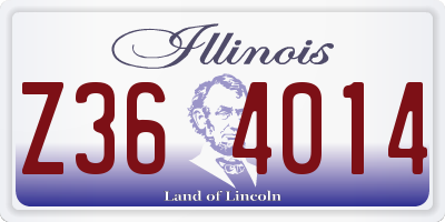 IL license plate Z364014