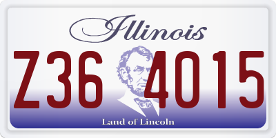 IL license plate Z364015