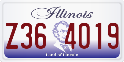 IL license plate Z364019