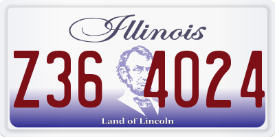 IL license plate Z364024