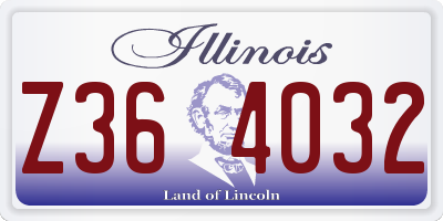 IL license plate Z364032