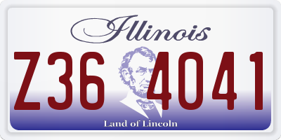 IL license plate Z364041