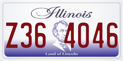 IL license plate Z364046