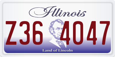 IL license plate Z364047