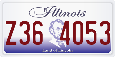 IL license plate Z364053
