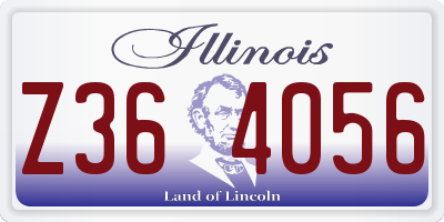 IL license plate Z364056