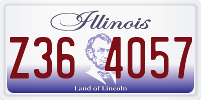 IL license plate Z364057