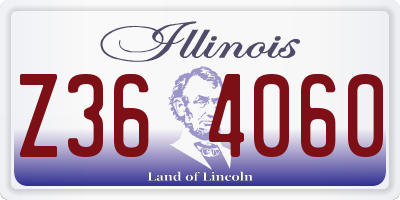 IL license plate Z364060