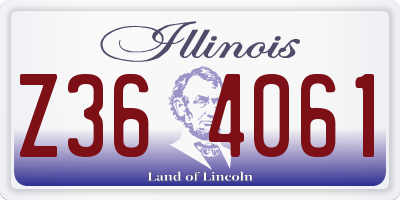 IL license plate Z364061