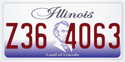 IL license plate Z364063
