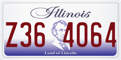 IL license plate Z364064