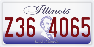 IL license plate Z364065