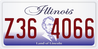 IL license plate Z364066
