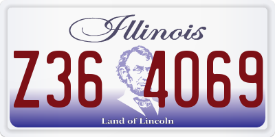 IL license plate Z364069