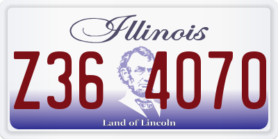 IL license plate Z364070