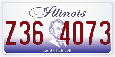 IL license plate Z364073